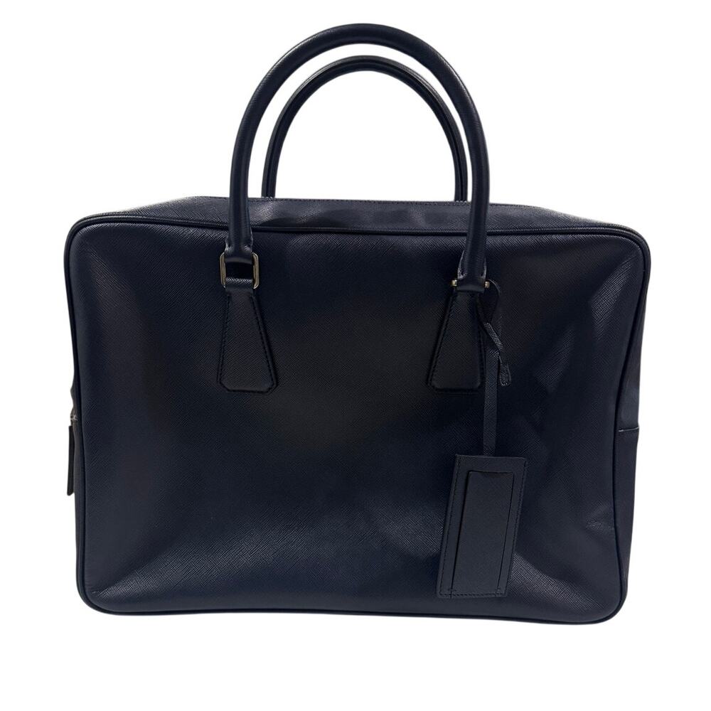 *B59 PRADA Saffiano Leather Briefcase Black Small
